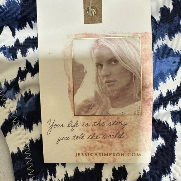 Jessica Simpson Womens Size M‎ Blue Surfers Paradise Hipster Swim Bottoms NWT - Picture 10 of 11